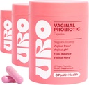 O Positiv URO Vaginal Probiotics for Women pH Balance med Prebiotics & Lactobacillus Probiotic Blend - Vaginal Health Supplement - Främja hälsosam vaginal lukt och vaginal flora, 60 greve (Pack of 3)