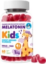Dr.Moritz Melatonin Gummies för barn och vuxna (åldrar 4 +) - Naturlig Berry smak, Gentle Sleep Aid & Nighttime Support, Natural Kids Sleep Aid Gummies, 60 Count