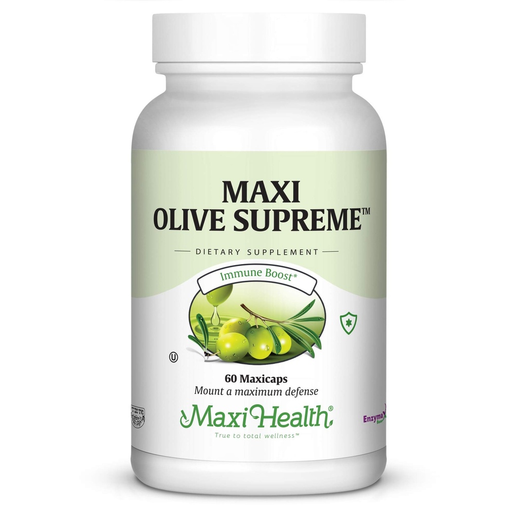 Maxi Health Olive Supreme - Olive Leaf Extract Supplement- Immune Booster - 60 kapslar - Kosher