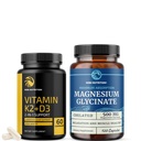 Vitamin D3 K2 och Magnesium Glycinate Supplement | Bone, Heart och Muscle Support med 5000 IE D3, K2 MK7 och 500mg Magnesium | Hög Absorption, Immune & Nerve Support | 60 Servings Varje
