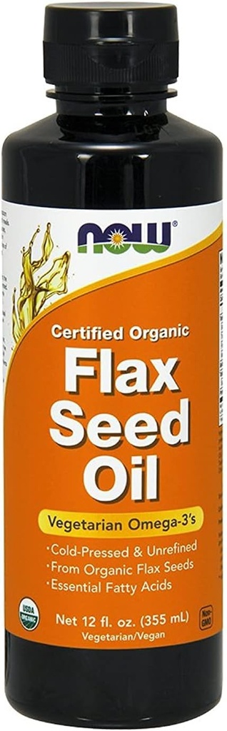 Flax Seed Oil 12 Oz (Certified Organic Non GE) - NU livsmedel