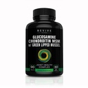 Glukosamin Chondroitin MSM med Nya Zeeland Green-Lipped Mussel | Stöd Joint Flexibilitet, Connective Tissue, Cartilage Health