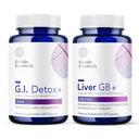 Biocidin G.I. Detox+ Gentle Binder & Liver GB+ Gallbladder Liver Support - Hjälp Optimera Toxin Removal & Fat Digestion - Aktiverad Charcoal, Zeolite, TUDCA & Bitter Herbs (2 Produkter)