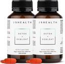 JSHealth Vitamins Detox och Debloat Liver Health Formula | Liver Detox Pills | Debloating Formel med Milk Thistle, Turmeric, Fennel | Liver Cleanse Supplement (60 tabletter, Pack of 2)