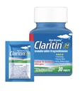 Claritin Allergy Medicine for Adults, 24-timmars Non-Drowsy Loratadine 10mg Pills, Antihistamine, 30 tabletter + 1ct On-The-Go Relief