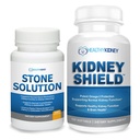 Stone Solution Capsules- Natural Dissolver, Kidney Stone Support & Kidney Cleanser, 60 Servings + Kidney Shield 120 Caps Kidney Supplement för att stödja normal njurfunktion och stödja njurhälsa