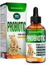 Probiotika för katter för Digestive Support - Kattprobiotika för inomhuskatter Hjälp med kolik, upprörda magar, diarré, gas och uppblåsthet - Prebiotika + Pleasant kyckling smak inuti - 2 Oz