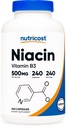 Nutricost Niacin (Vitamin B3) 500mg, 240 Capsules, with Flushing, GMO-Free