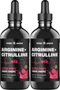L-Arginin + L-Citrulline + B12 Liquid Drops, Citrus Berry Flavor, 2 fl oz, Pack 2