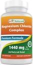 Bästa natur Magnesiumklorid (Cloruro De Magnesio) Komplex 1440 mg per portion - 120 kapslar