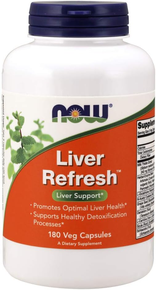 NOW Foods Liver Refresh Veg Capsules,180 kapslar (Pack of 2)