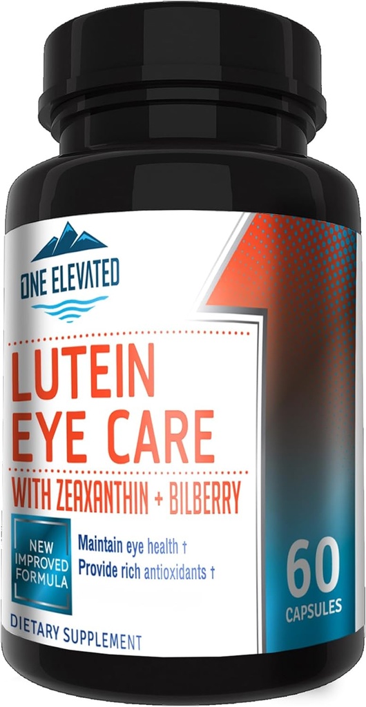 Nyförbättrad Super Strength Eye Care Formula - Högsta farmaceutisk Grade Lutein, Zeaxanthin, Bilberry - Största biotillgänglighet - Rika antioxidanter - Arbetar synergistiskt för optimala resultat