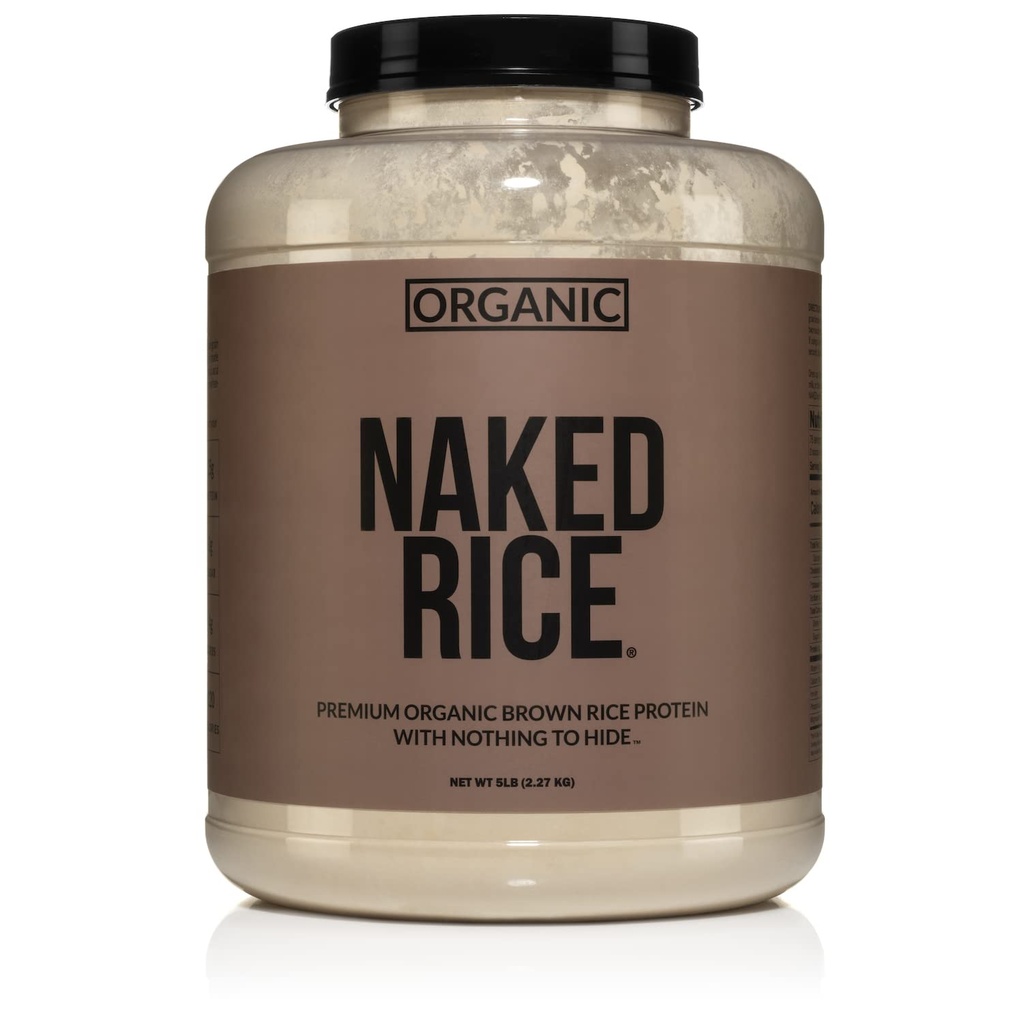 Naked Rice - Organic Brown Rice Protein Powder - Vegan Protein Powder - 5Lb Bulk, GMO Free, Gluten Free & Soy Free. Plant-Based Protein, Inga konstgjorda ingredienser - 76 portioner