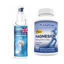 High Absorption Magnesium Supplement (100 Count) och Gel för Leg Cramps och ömma muskler
