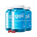 Goli Ashwagandha & Vitamin D Gummy - 180 greve - Mixed Berry, KSM-66, Vegan, Plant Based, Non-GMO, Gluten-Free & Gelatin Free Relax. Återställ. Unwind, pack 3