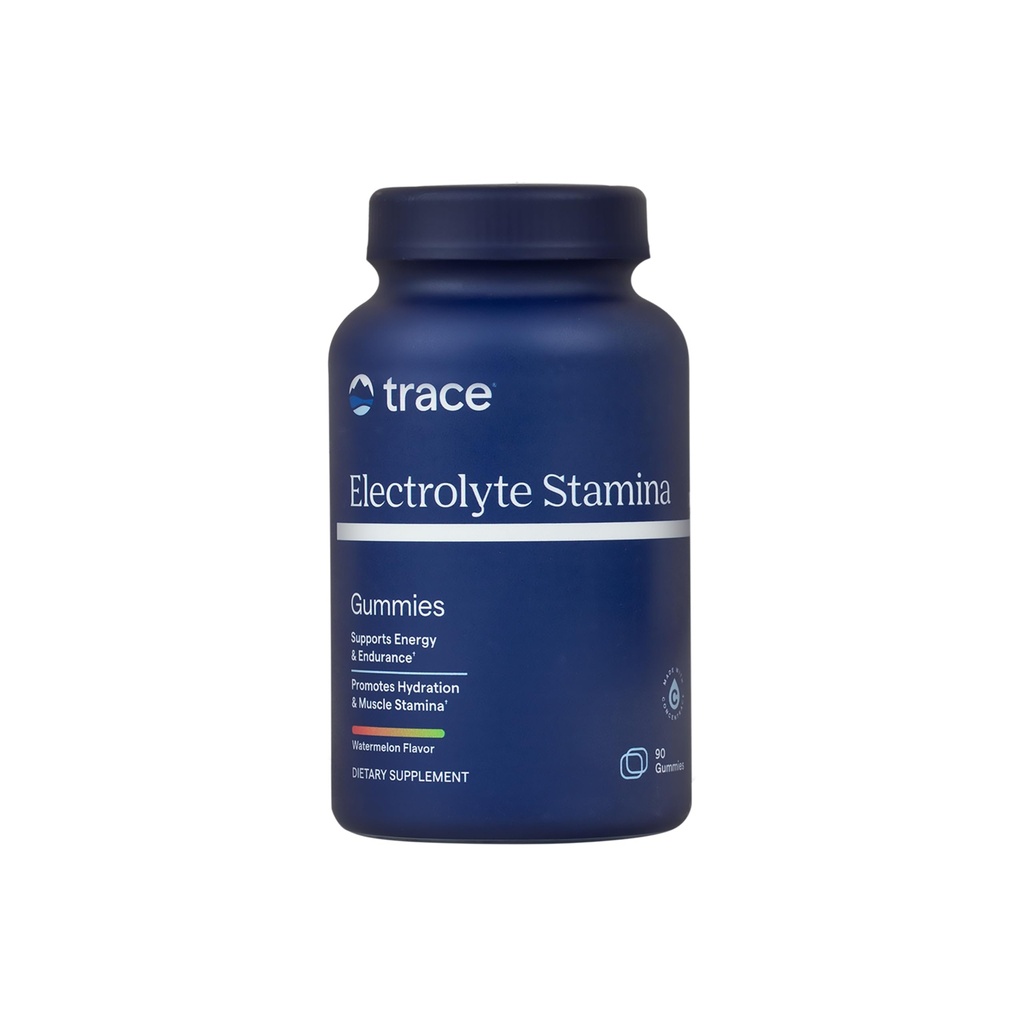 Trace Minerals Electrolyte Stamina Gummies - Convenient Electrolyte Supplement som stöder Hydration - Stöder Optimal Energy - Muscle Stamina - Vegan - Vattenmelon - 90 Count (30 portioner)