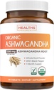 USDA Organic Ashwagandha Supplement - High Potency Ashwagandha Pills Made With Organic Black Pepper for Enhanced Absorption - Vegan Non-GMO Made in USA & Lab Verified (1 Månaders Supply)