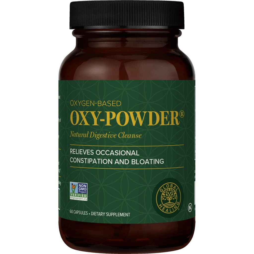 Global Healing Oxy-Powder Colon Cleanse, förstoppningshjälp för kvinnor och män, Magnesium Oxide Colon Cleanser & Detox för viktminskning, Gut Cleanse Detox för kvinnor och män