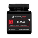 Youtheory Men's Maca - Vegan Maca Supplement för män - Stöder energi, uthållighet * - Dairy, Soy & Gluten Free - 120 Vegetable Capsules