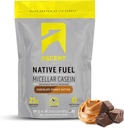 Ascent Casein Protein Powder - 25g Micellar Casein Powder med Zero Artificial Flavors & Sweeteners, Gluten Free, No Added Sugar, 4.9g BCAA, 2.2g Leucine - Chocolate Peanut Butter, 2 pund