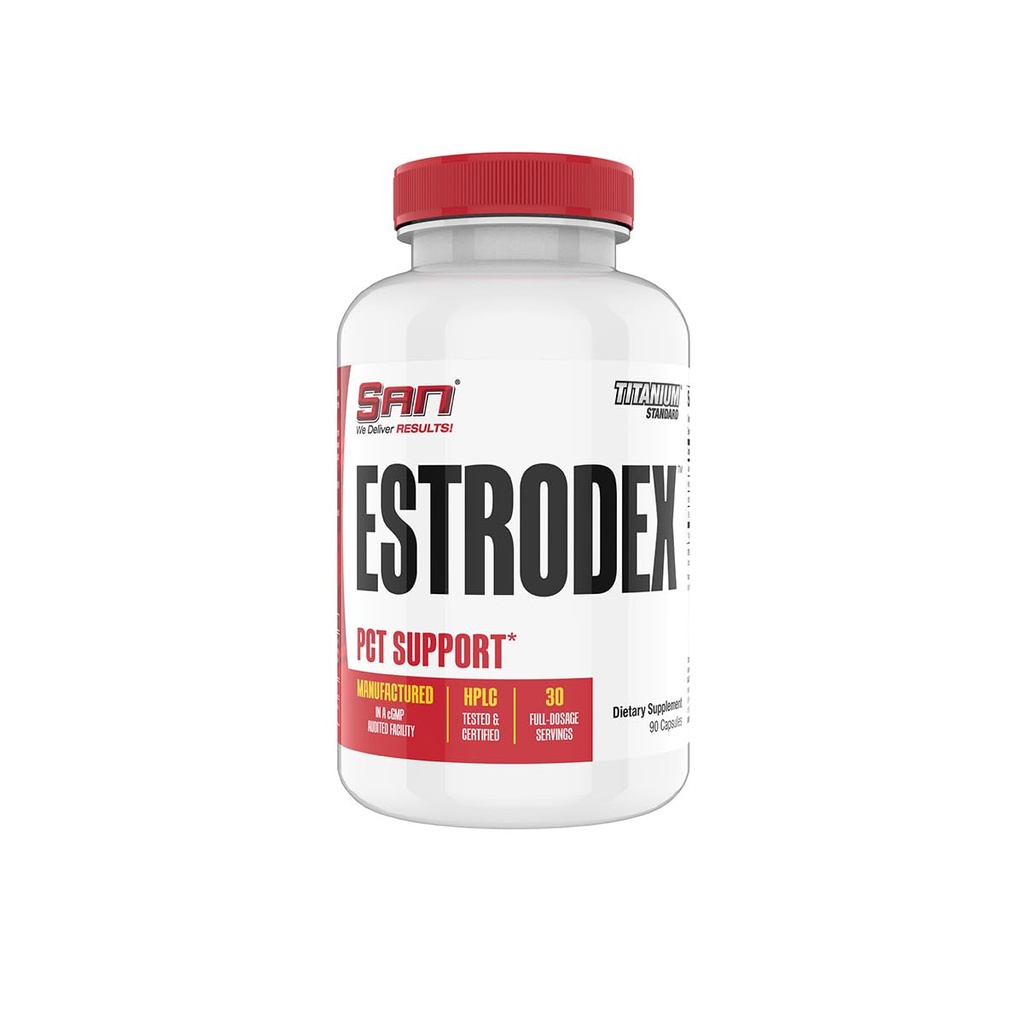 SAN's Estrodex - Östrogen Blocker & Aromatase Inhibitor - Mäns Hormone Balance & Fitness Booster Supplement - Indole-3-Carbinol, Plus CDG & Nettle Root för Mens Health - Gluten-Free - 90 kapslar.