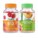 Livlig vitamin B12 + gurkmeja Curcumin, Gummies Bundle - Great Tasting, Vitamin Supplement, Gluten Free, GMO Free, Chewable