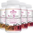 1500mg Liposomal Active Hexose Correlaterade Supplement, 480 Soft Gels Beta-Glucans med Natural Mushroom Extract, Immune System, Liver Function, underhåll T-Cell & Killer Cell Aktivitet