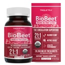 BioBeet® Max Strength Beet Root Capsules - 21:1 Koncentrat, Varje Servering härrör från 28 350 mg Organisk Beetroot - Absorption Enhancement med BioPerine® Black Pepper Extract (60 kapslar)