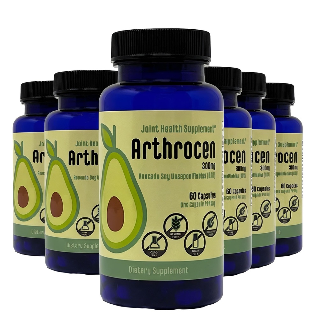 Joint Health Supplement, 300Mg Avocado Soy Unsaponifiable, Non-GMO, Dairy Free, Gluten Free & Shellfish Free, 60 Day Supply, One Capsule Per Day (12 månader)