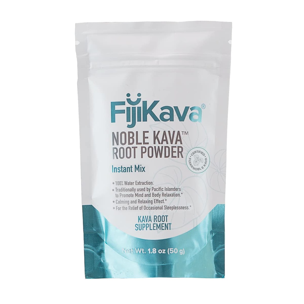 FijiKava Instant Kava Kava Powder 50g - Premium Kava Root Powder med hög kavalaktoninnehåll - naturligt avslappningshjälp för lugn, stressavlastning och sömnstöd - Easy-to-Mix