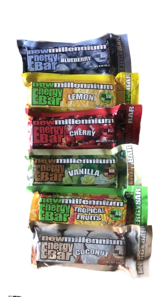 Millennium Energy Bars sorterade smaker inklusive nödguide