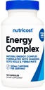 Nutricost Natural Energy Pills Komplex 120 kapslar, 100 mg koffein - Glutenfri - Icke-GMO