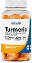 Nutricost Gummies 2 000 mg Tumeric per portion (120 gummies) - 60 portioner