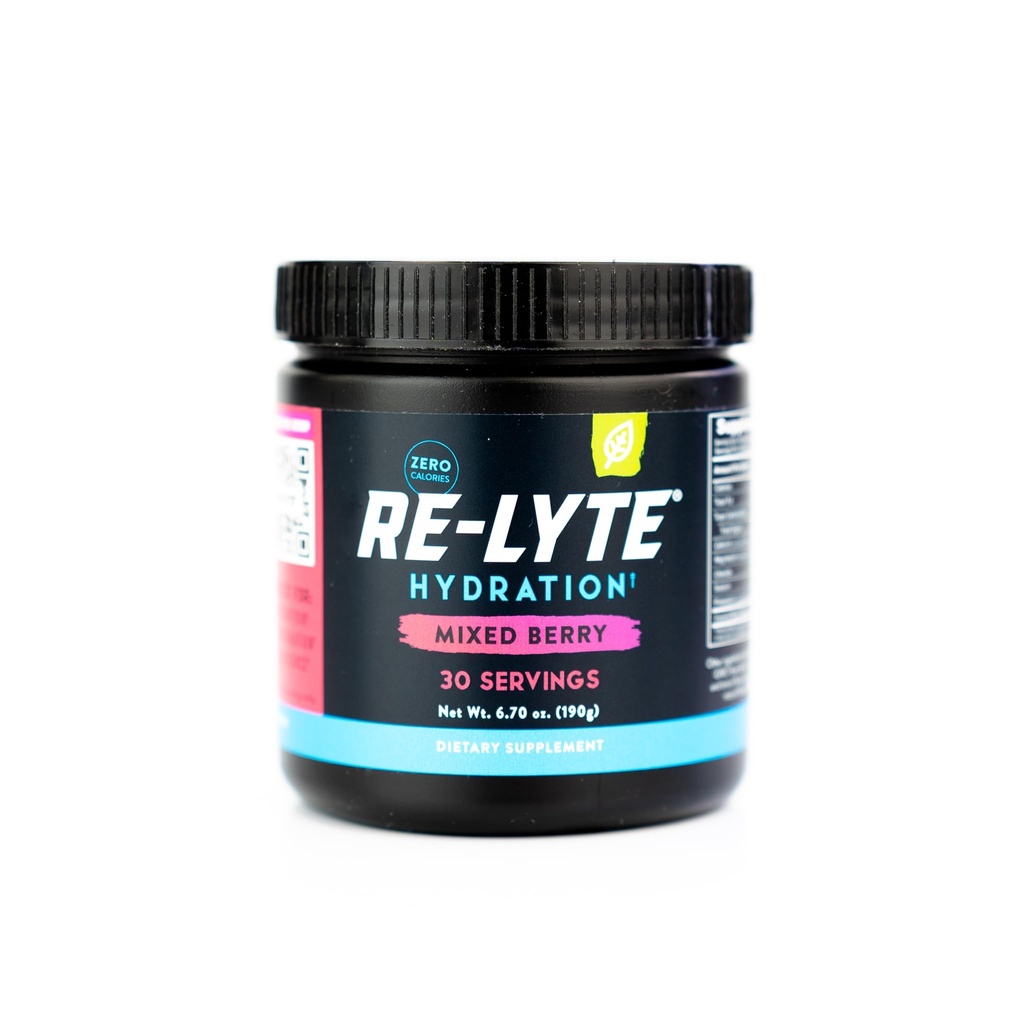 REDMOND Re-Lyte Electrolyte Drink Mix, Mixed Berry, 30 som serverar SMALL 6.88oz jar