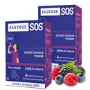 Glukos SOS Glukospulverpaket med naturlig dextros, snabbabsorption Det löses omedelbart i munnen utan vatten behövs, Berry Medley 12 portioner