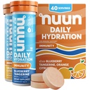 Nuun Immunity Electrolyte tabletter med vitamin D, C, E, & A, Ginger, Elderberry, Magnesium & 4 Övriga Essential Electrolytes, Vegan, Blueberry Tangerine & Orange Citrus, 4 Pack (40 portioner totalt)