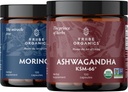 TRIBE ORGANICS Endurance Duo: Organic KSM-66 Ashwagandha + Organic Moringa - Vegan Capsules - 2 månaders leverans - Brain Function, Focus, Mood Support, energi och styrka