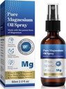 Pure Magnesium Oil Spray, 100% Pure & Natural Magnesium Spray, Gluten Free, Non-GMO Topical Magnesium Body Spray med Rosemary och Eucalyptus oljor, Magnesium Oil för fötter, 2.02FL.OZ (#1)
