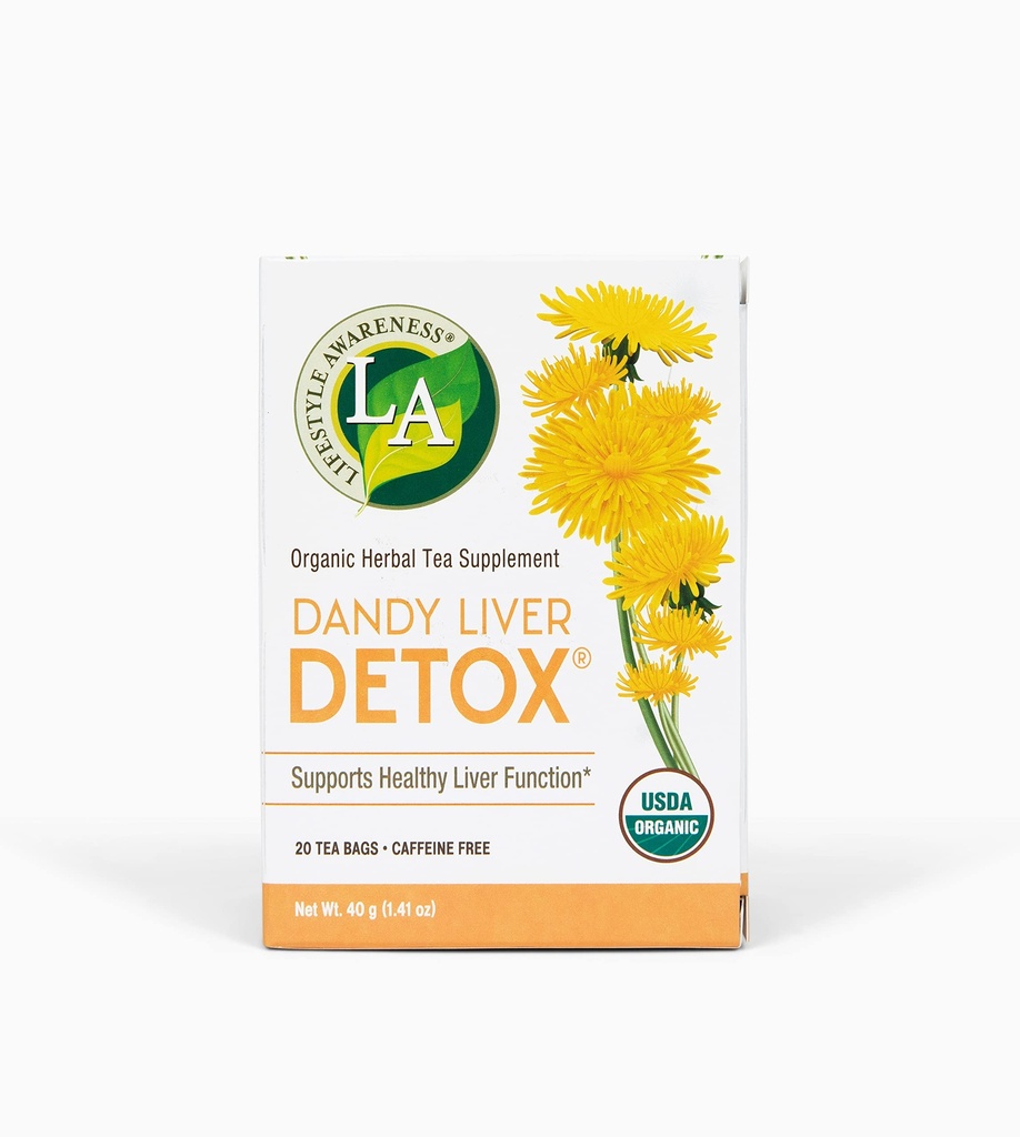 Livsstil Medvetenhet Teas, Koffeinfri Dandy Liver Detox Tea, 20 Räkna
