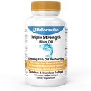DrFormulas 2000mg Triple Strength Omega 3 Fish Oil med EPA och DHA, 180 Burpless Softgels