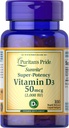 Puritans Pride Sunvite Super High Potency Vitamin D3 2000IU 100 Softgels