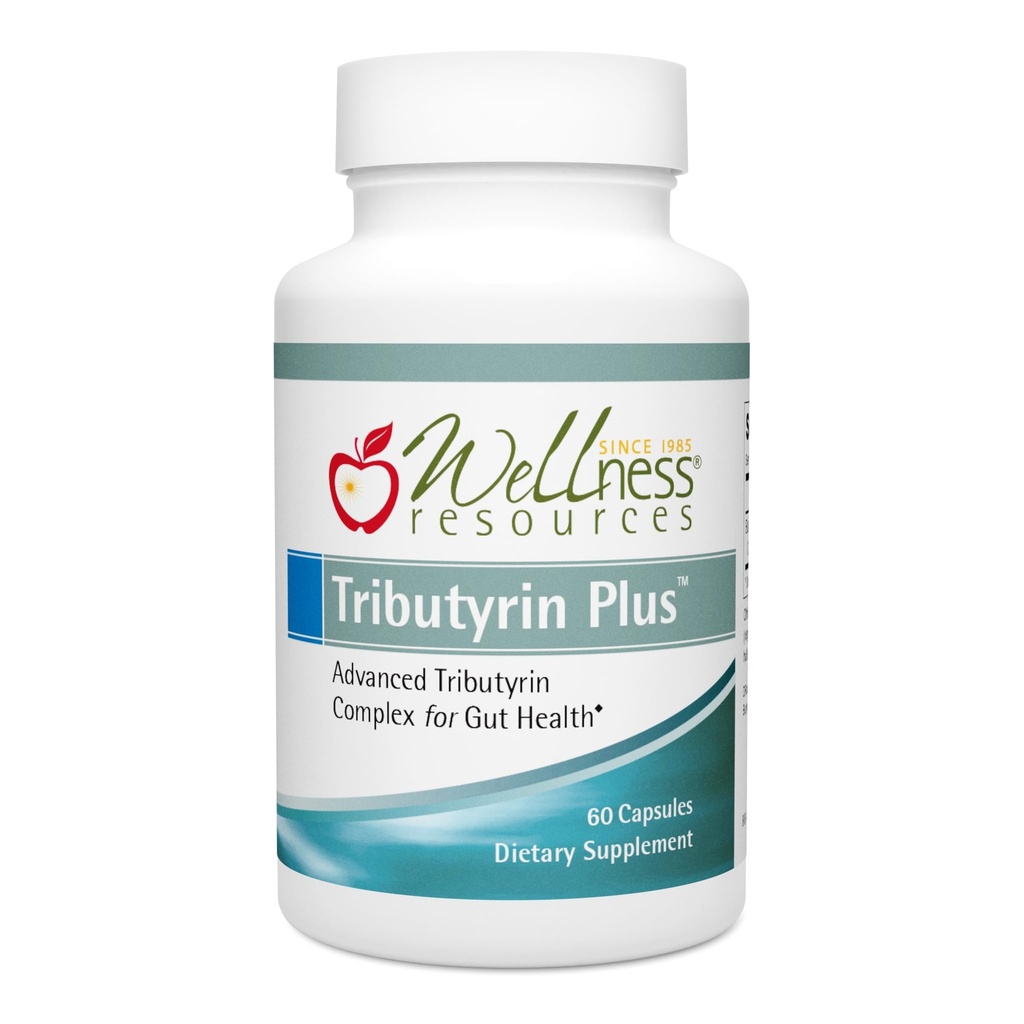 Wellness Resources Tributyrin Plus Postbiotic Supplement för Gut Health med High Absorption ButyraGen Tributyrin Complex (800mg per två kapslar, 60 Veggie kapslar)