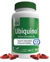 Health Thru Nutrition Ubiquinol 100mg 360 Softgels som Kaneka QH Reduced CoQ-10 | Stabiliserad - 3rd Party Tested | Förbättrad biotillgänglighet | Cardiovascular & Mitochondria Function Support | Non-GMO