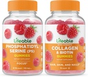 Livlig fosfatidylserin (PS) + Collagen & Biotin, Gummies Bundle - Great Tasting, Vitamin Supplement, Gluten Free, GMO Free, Chewable Gummy