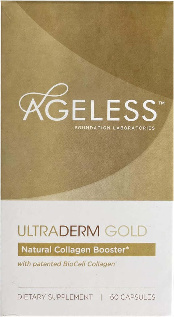 Ålderlösa UltraDERM Guld - Natural Collagen Booster med BioCell Collagen - 60 Count