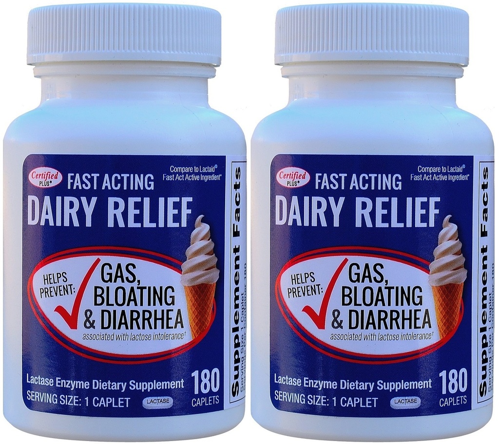 Fast Acting Lactase 360 Caplets Generic Lactase Fast Act 9000 FCC-enheter per Caplet