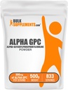 BulkSupplements.com Alpha GPC Powder - Choline Supplements, Alpha GPC 300mg - Unflavored & Gluten Free, 600mg per Servering, 500g (1.1 lbs) (Pack av 1)