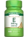 Naturens sannings vitamin E 400 IE Softgels | 268mg | 100 greve | Non-GMO & Gluten fri tillägg