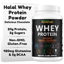 SHIFAA NUTRITION 2 Lbs Halal Whey Protein Powder Creamy Chocolate. 24g Protein, 5g BCAAs & 420mg Glutamine. för att bygga Lean Muscles & Recovery. Sugar-Free, Keto-Friendly, Gluten-Free, icke-GMO