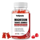 Magnesium Taurate Gummies med Magnesium Taurate, Magnesium Glycinate & Magnesium Citrate-for Heart Health, Muscles Function, Mood Support-Vegetarian, Non-GMO